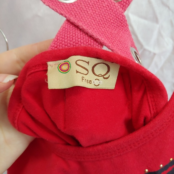 Punk, Red Cross-Strap Tank Top, SQ Freedom - Picture 3 of 4